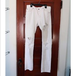 H&M Divided - White ripped skinny jeans . 28x32